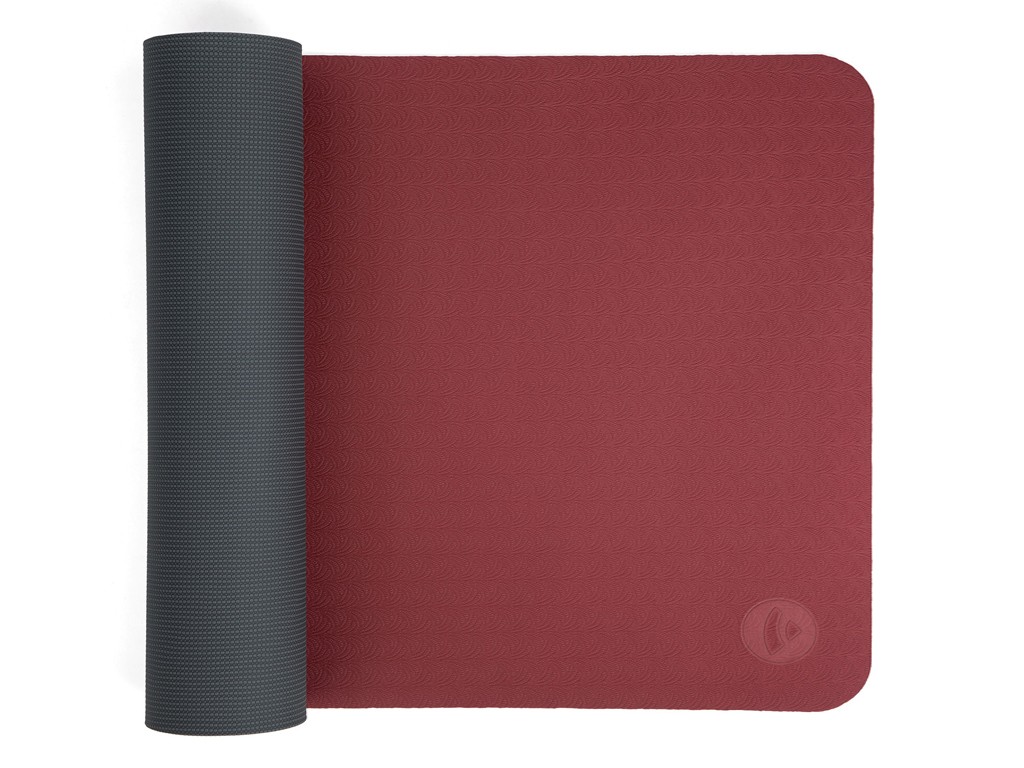 Tapis de Yoga Eco-Terre 183 cm X 60 cm x 6 mm Bordeaux - Presque Parfaits