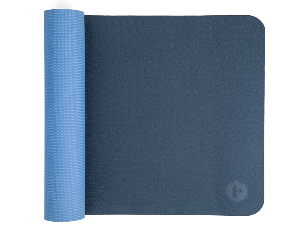Tapis de Yoga Eco-Terre 183 cm X 60 cm x 6 mm Bleu - Presque Parfaits