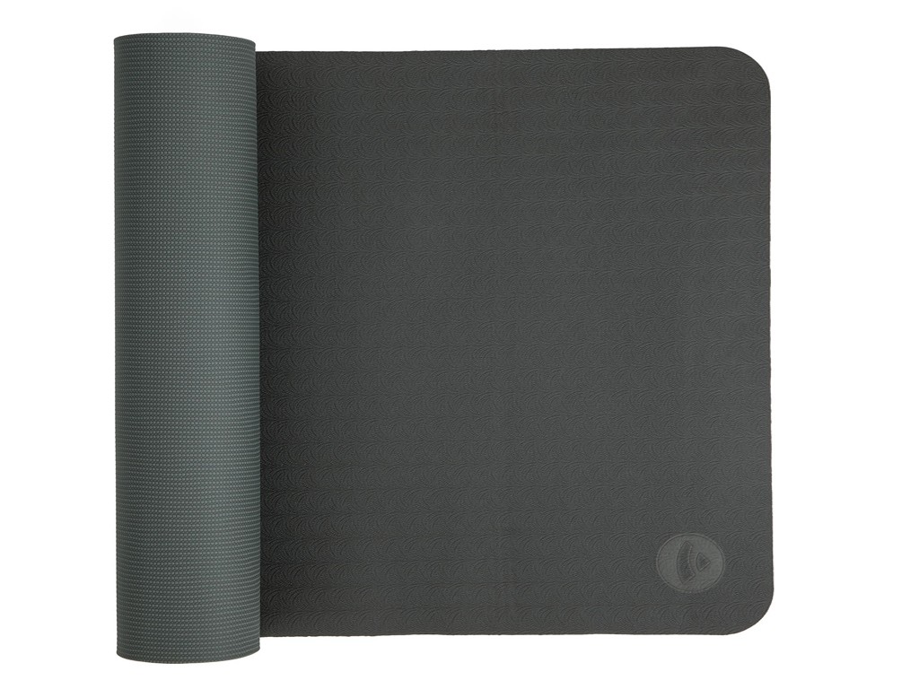 Tapis de Yoga Eco-Terre 183 cm X 60 cm x 6 mm Gris/Anthracite - Presque Parfaits