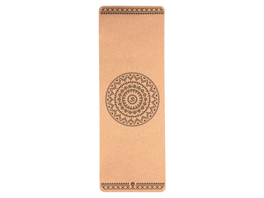 Tapis de yoga en liège ETHNO MANDALA 185 cm x 66 cm x 4 mm