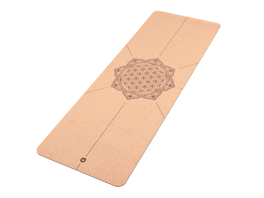 Esterilla de yoga de corcho FLEUR DE VIE 4 mm - Caucho natural recubierto de corcho