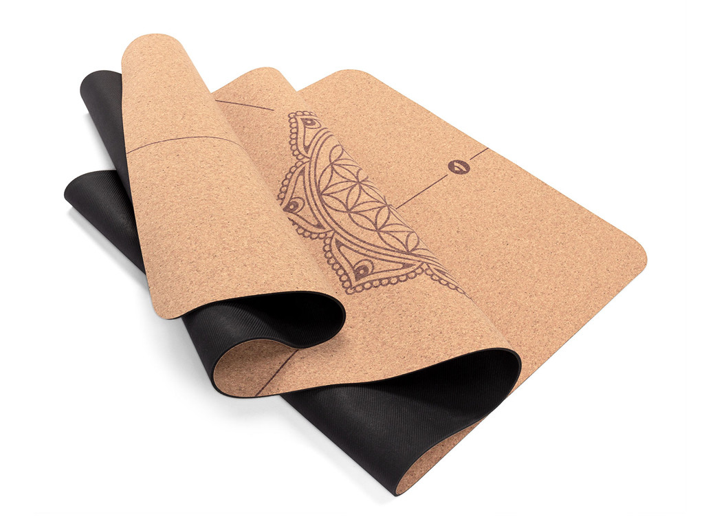 Tappetino yoga in sughero FIORE DELLA VITA 185 cm x 66 cm x 4 mm
