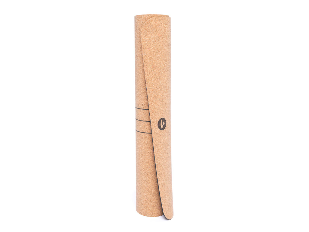 Cork yoga mat LUNA 4 mm - Natural rubber covered with cork