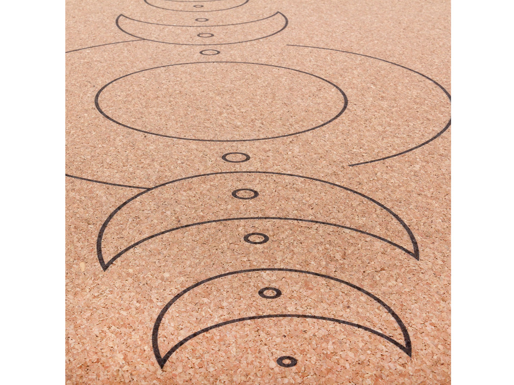 Tapete de ioga de cortiça LUNA 185 cm x 66 cm x 4 mm