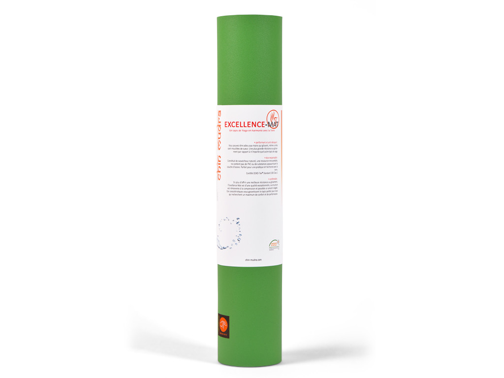 Tapis de yoga Excellence Mat 100% Latex - 4,5mm Vert