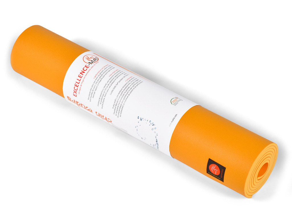 Tapis de yoga Excellence Mat 100% Latex - 4,5mm Jaune