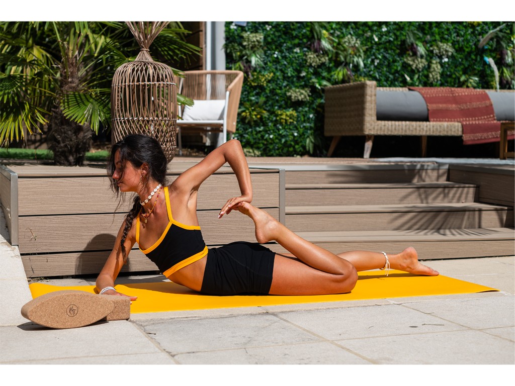 Tapis de yoga Excellence Mat 100% Latex - 4,5mm Jaune
