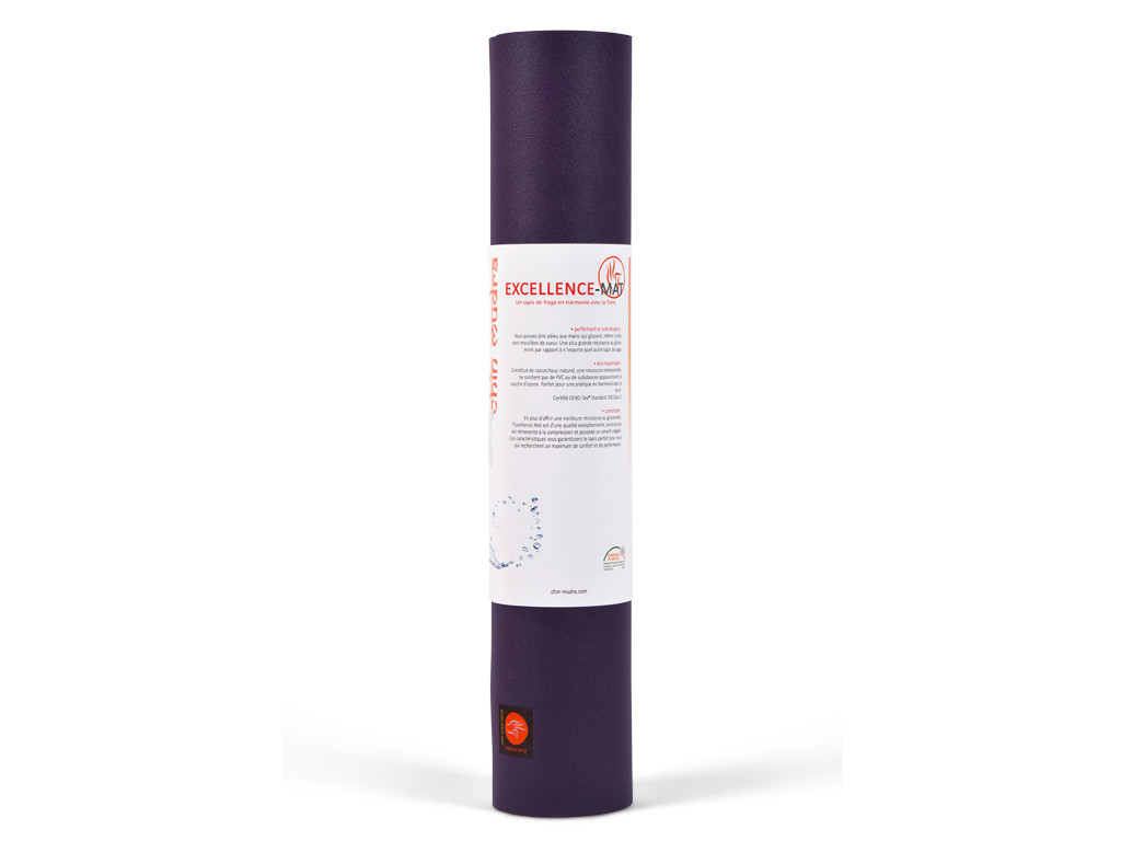 Tapis de yoga Excellence Mat 100% Latex - 6mm Prune