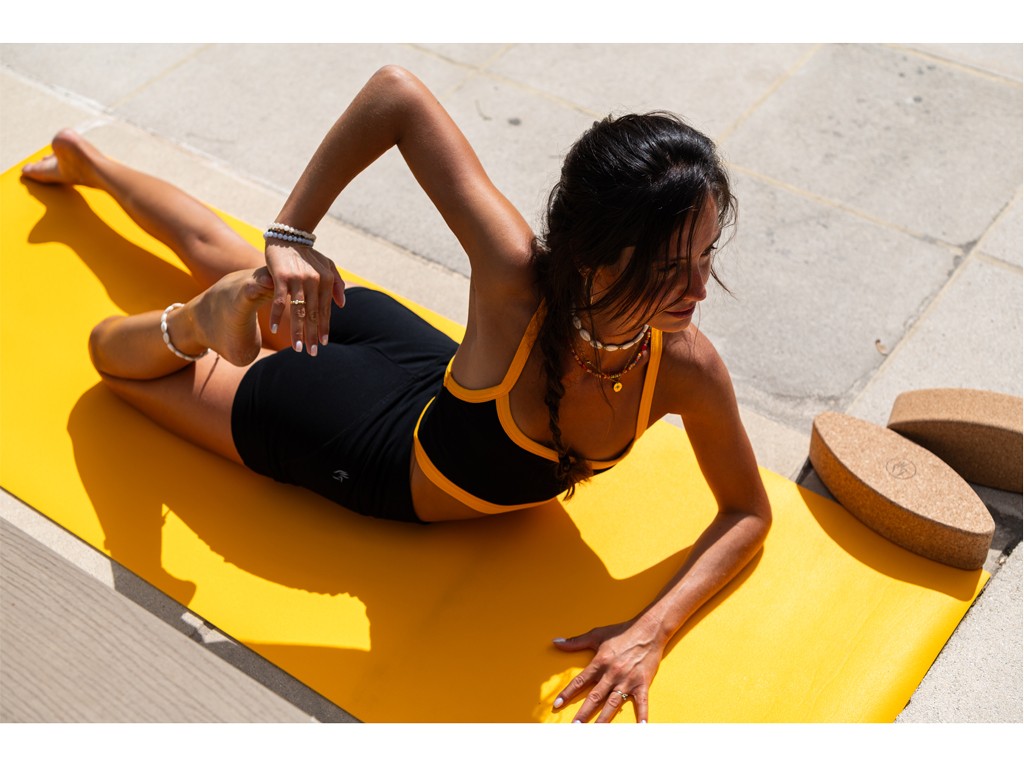 Tapis de yoga Excellence Mat 100% Latex - 6mm Jaune