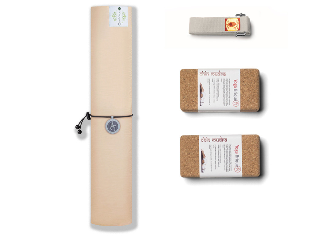 Kit de Yoga Green Mat 5mm Rose