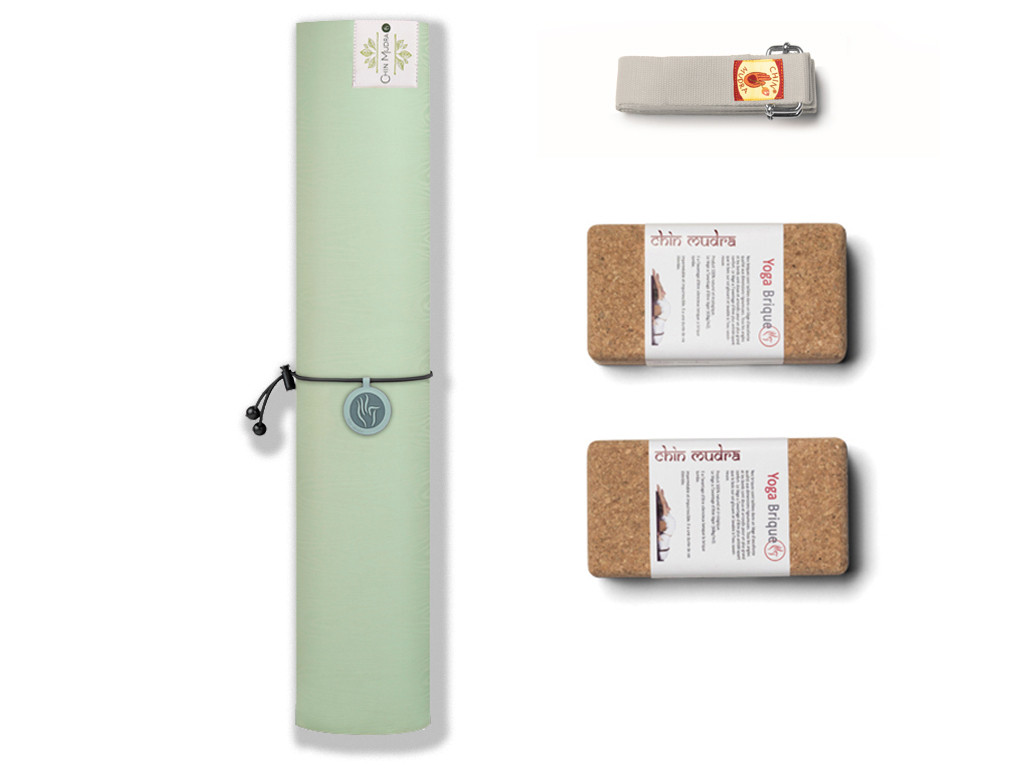 Kit de Yoga Green Mat 5mm Vert