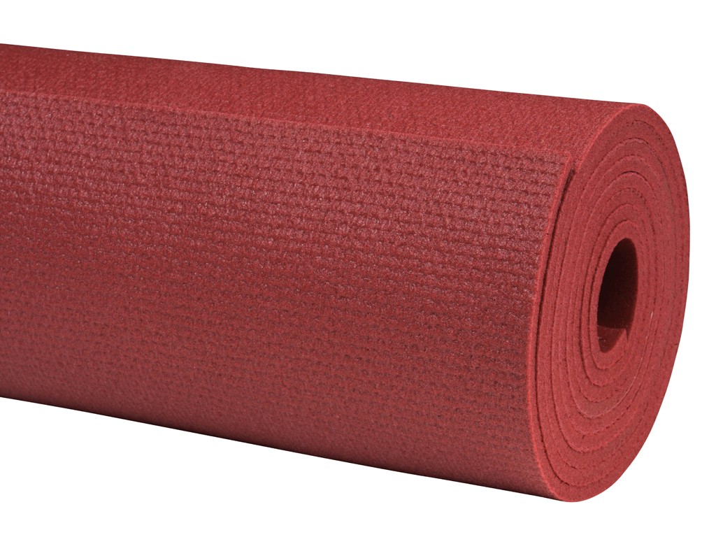 Große Yogamatte 183 cm/220 cm x 80 cm x 4,5 mm Bordeaux