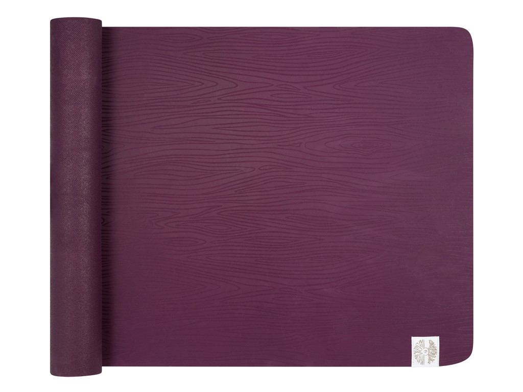 Esterilla de Yoga Natural Mat 5mm 185 cm x 65 cm x 5 mm - Ciruela