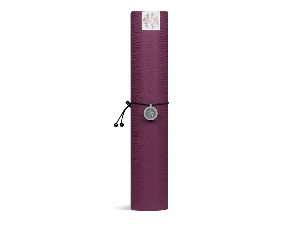 Esterilla de Yoga Natural Mat 5mm 185 cm x 65 cm x 5 mm - Ciruela