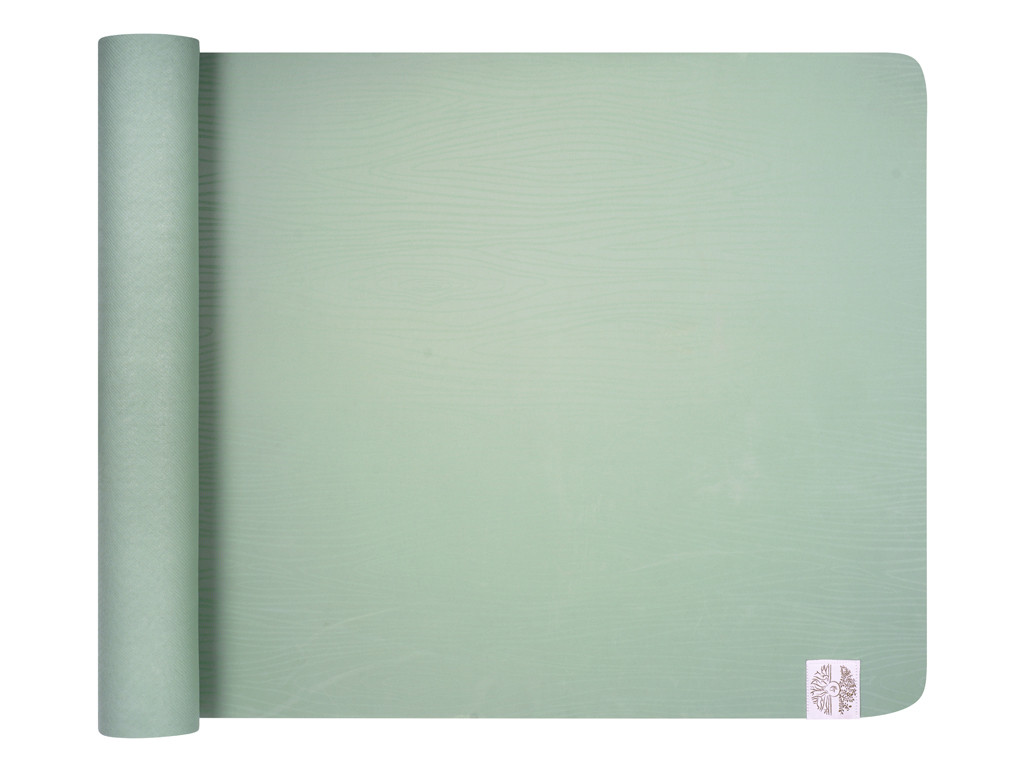 Tappetino da yoga naturale da 5 mm 185 cm x 65 cm x 5 mm - Verde mandorla