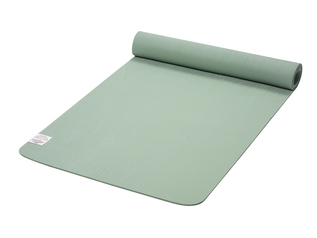 Tappetino da yoga naturale da 5 mm 185 cm x 65 cm x 5 mm - Verde mandorla