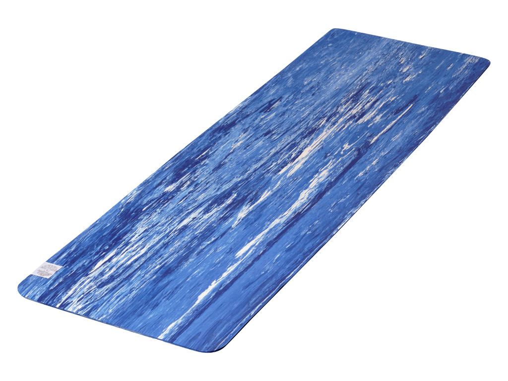 Tapis de Yoga Natural Mat 5mm 185 cm x 65 cm x 5 mm - Bleu et Blanc