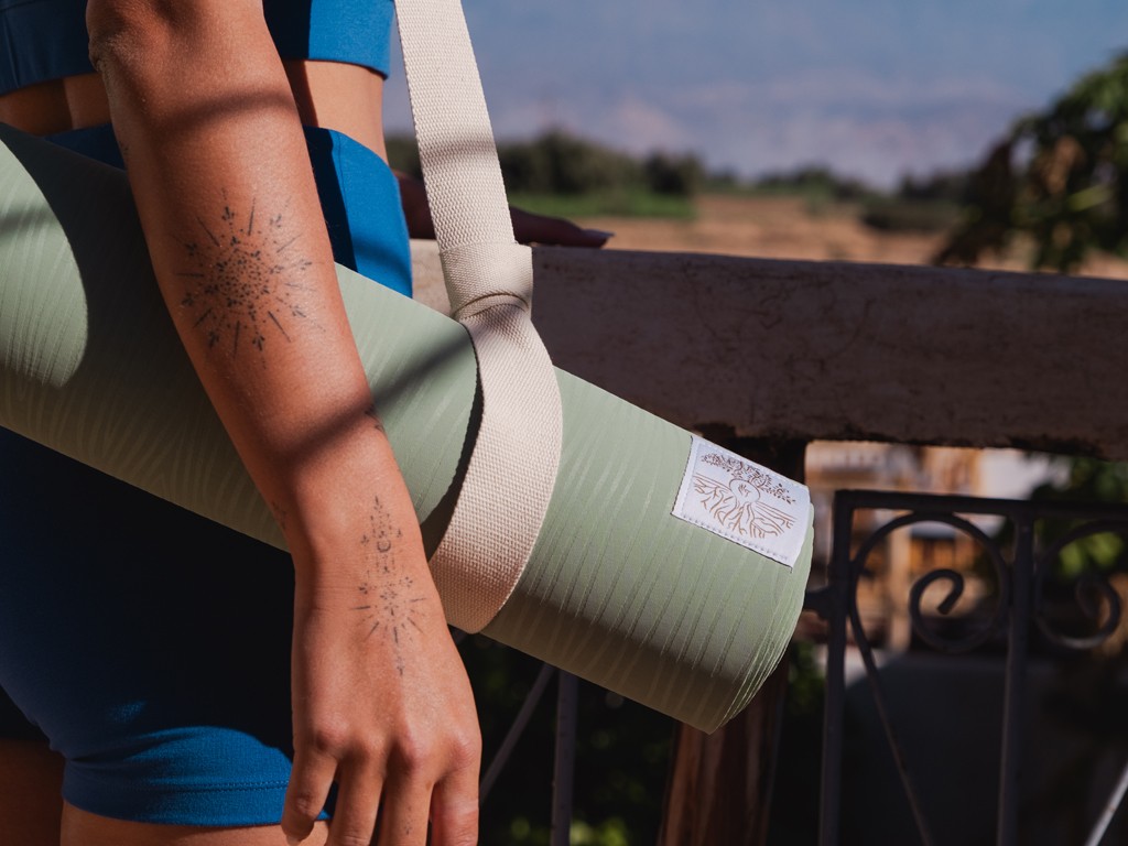 Tapis de Yoga Natural Mat 5mm 185 cm x 65 cm x 5 mm - Vert Amande