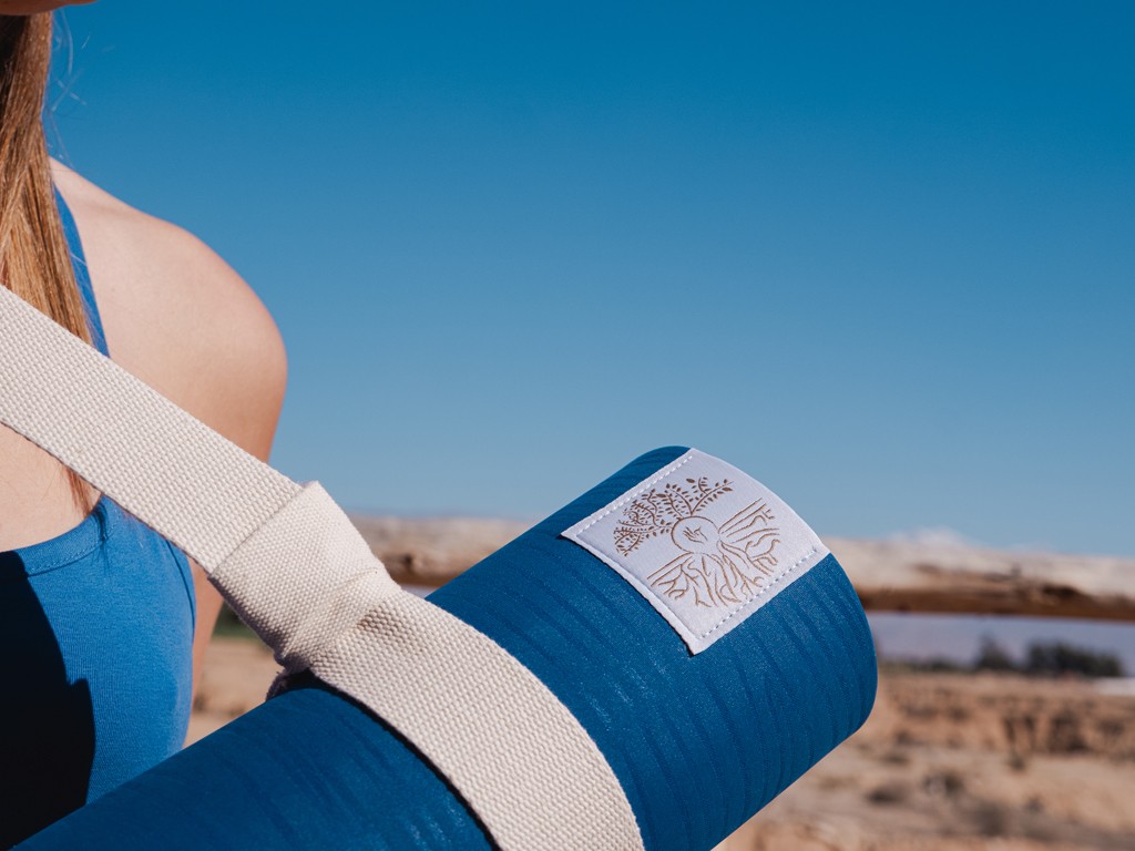 Tapis de Yoga Natural Mat 5mm 185 cm x 65 cm x 5 mm - Bleu