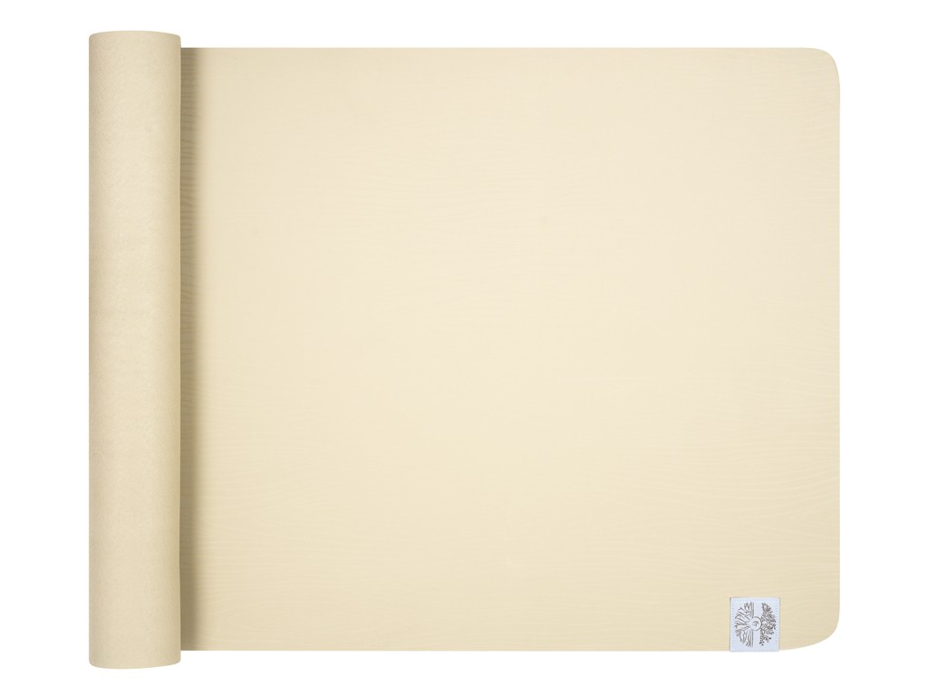 Tappetino da yoga naturale da 5 mm 185 cm x 65 cm x 5 mm - Beige