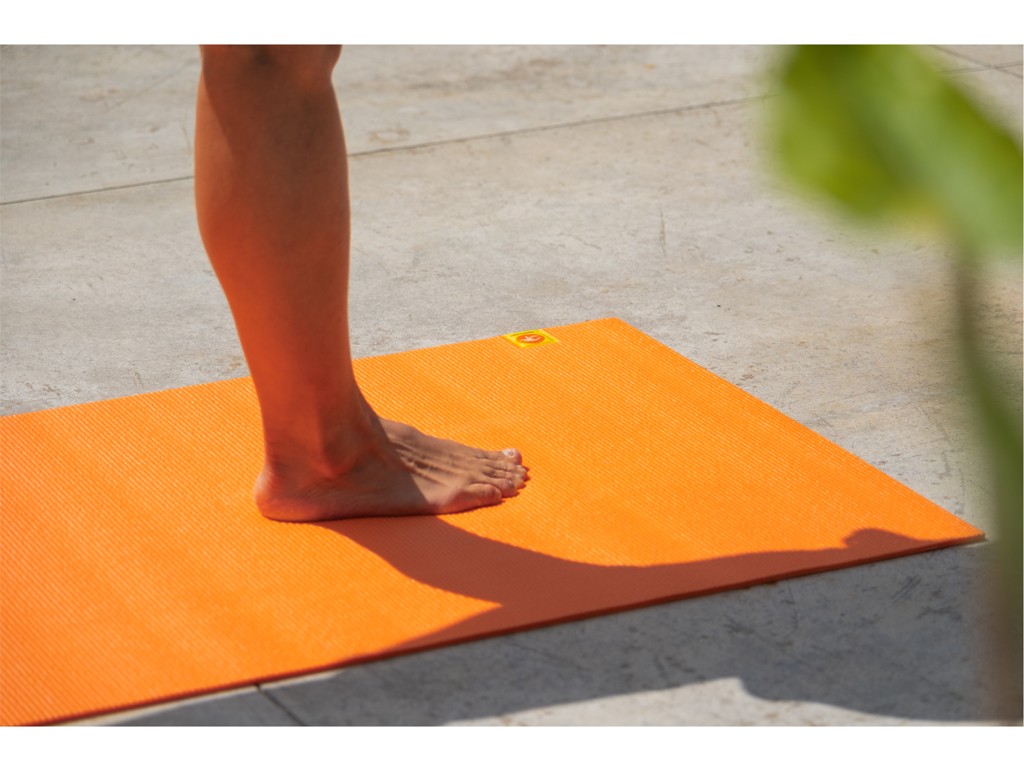 Tapis de yoga Non toxiques - 183cm x 61cm x 4.5mm Orange Safran