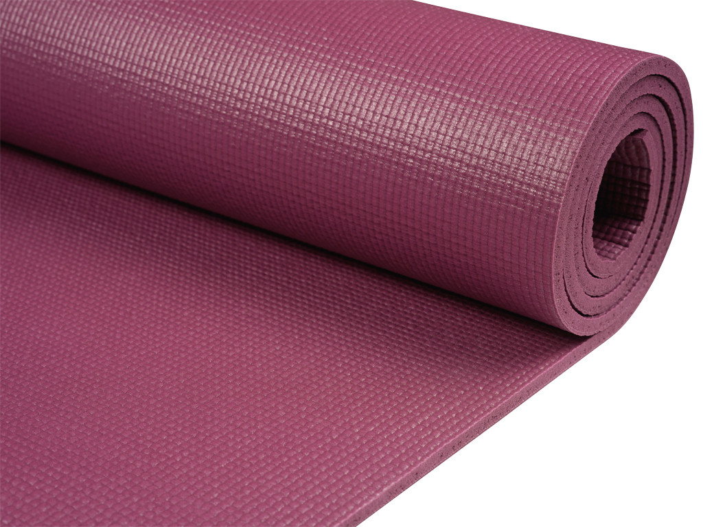 Pilates and Ashtanga yoga mat - 183 cm x 61 cm x 8 mm Plum - Almost Perfect