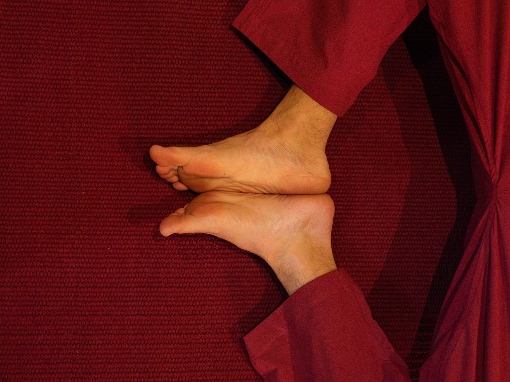 Tapis de yoga Taj - Coton naturel - 2 m x 66 cm x 5mm Bordeaux