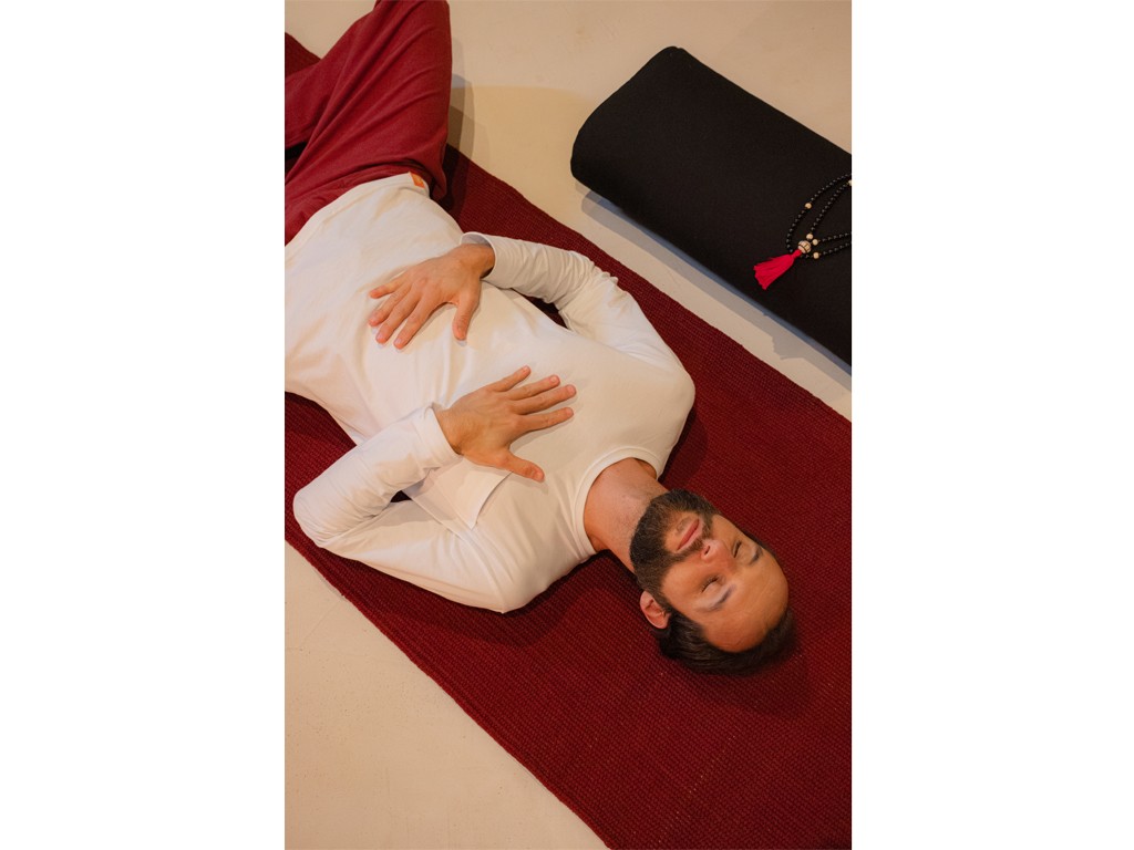 Tapis de yoga Taj - Coton naturel - 2 m x 66 cm x 5mm Bordeaux