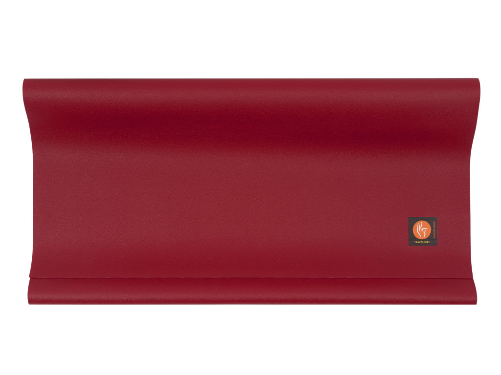 Tapete de ioga Travel-Mat - Borgonha 185 cm x 65 cm x 1,3 mm