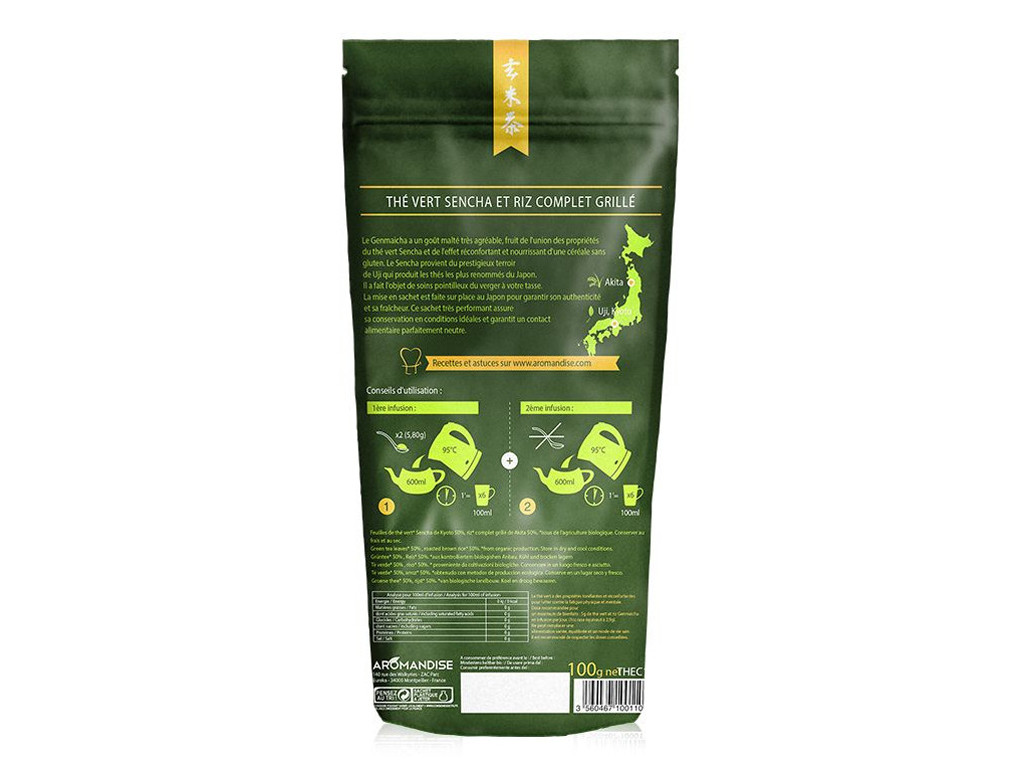 Grüner Tee und Genmaicha-Reis 100g
