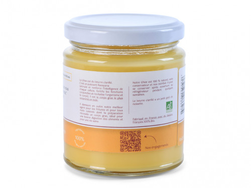 Article de Yoga Ayur-Ghee (beurre clarifié) 100% Bio 225gr