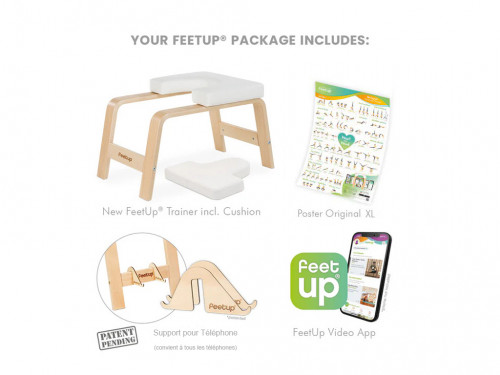 Article de Yoga Banc pour Sirsasana (la posture reine) Blanc (avec coussin)