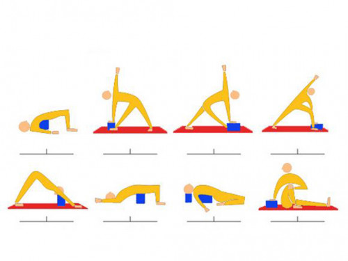 Bloc de yoga Eva fin - 30cm x 20cm x 2,8cm Prune