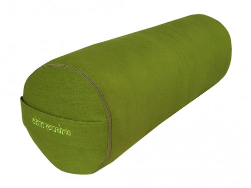 Article de Yoga Bolster de yoga 100 % coton Bio 65 cm x 21 cm KAPOK Vert