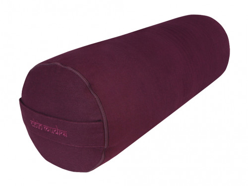 Bolster de yoga 100 % coton Bio 65 cm x 21 cm KAPOK Prune