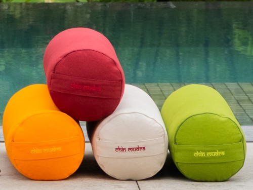 Article de Yoga Bolster de yoga 100 % coton Bio 65 cm x 21 cm KAPOK Vert