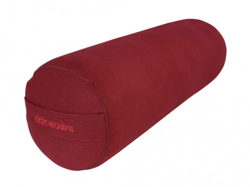 Bolster de yoga 100 % coton Bio Epeautre 65 cm x 21 cm Bordeaux
