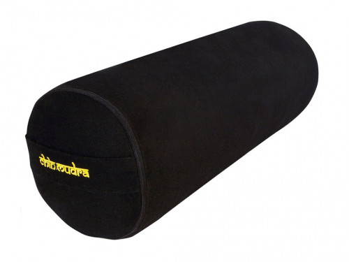 Bolster de yoga 100 % coton Bio Epeautre 65 cm x 21 cm Noir
