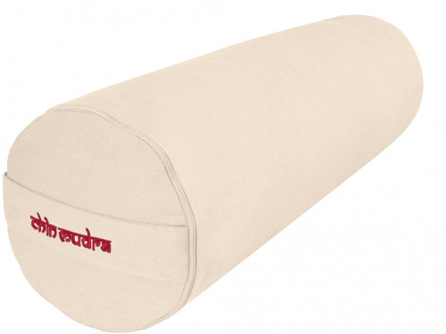 Bolster de yoga 100 % coton Bio Epeautre 65 cm x 21 cm Ecru