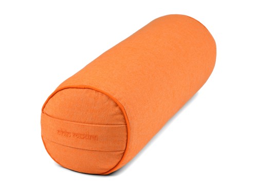 Bolster de yoga Cylindrique en Chambray de coton biologique - Épeautre Safran chambray