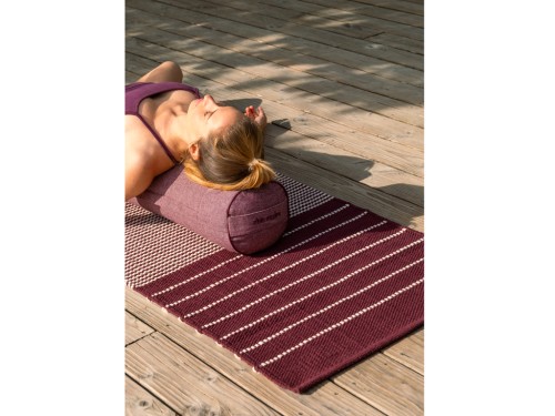 Article de Yoga Bolster de yoga Cylindrique en Chambray de coton biologique - Épeautre Prune chambray