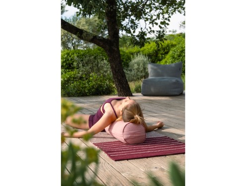 Article de Yoga Bolster de yoga Cylindrique en Chambray de coton biologique - Épeautre Rose chambray