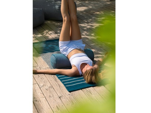 Article de Yoga Bolster de yoga Cylindrique en Chambray de coton biologique - Épeautre Bleu chambray