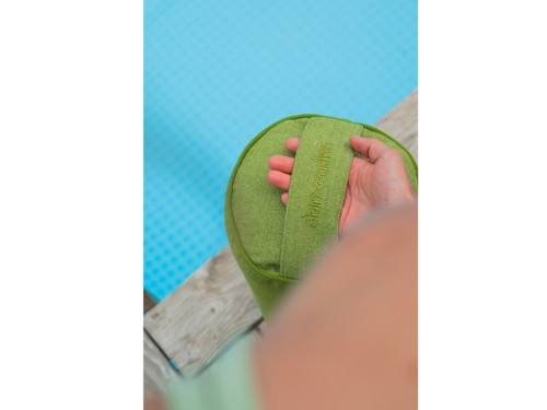 Article de Yoga Bolster de yoga Cylindrique en Chambray de coton biologique - Épeautre Vert chambray