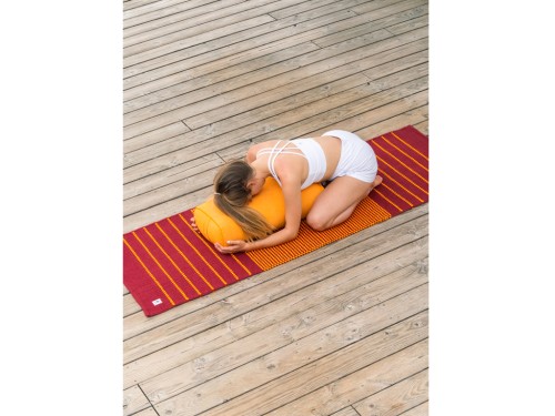 Article de Yoga Bolster de yoga Ovale en Chambray de coton biologique - Épeautre Safran chambray