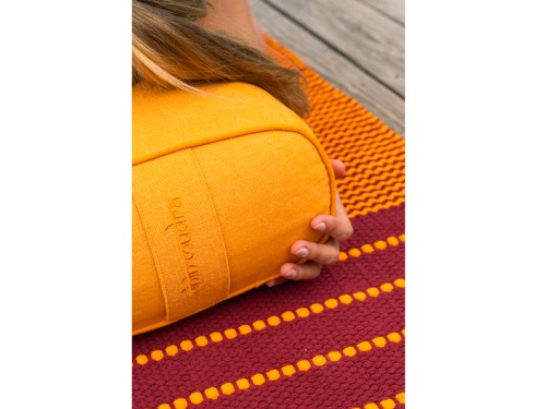 Article de Yoga Bolster de yoga Ovale en Chambray de coton biologique - Épeautre Safran chambray