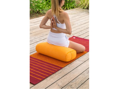 Article de Yoga Bolster de yoga Ovale en Chambray de coton biologique - Épeautre Safran chambray