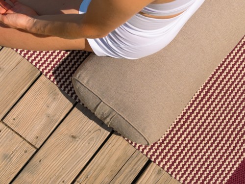 Article de Yoga Bolster de yoga Ovale en Chanvre naturel biologique - Épeautre Chanvre naturel