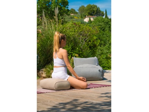 Article de Yoga Bolster de yoga Ovale en Chanvre naturel biologique - Épeautre Chanvre naturel