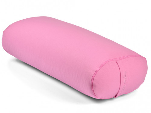 Article de Yoga Bolster de yoga Ovale EPEAUTRE 100 % coton Bio 60 cm x15 cm x 30 cm Rose